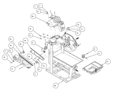 Section 01 Diagram and Parts List for MK-5010T 166931 MK Diamond Concrete Saw
